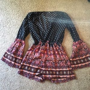 Tribal Print Romper